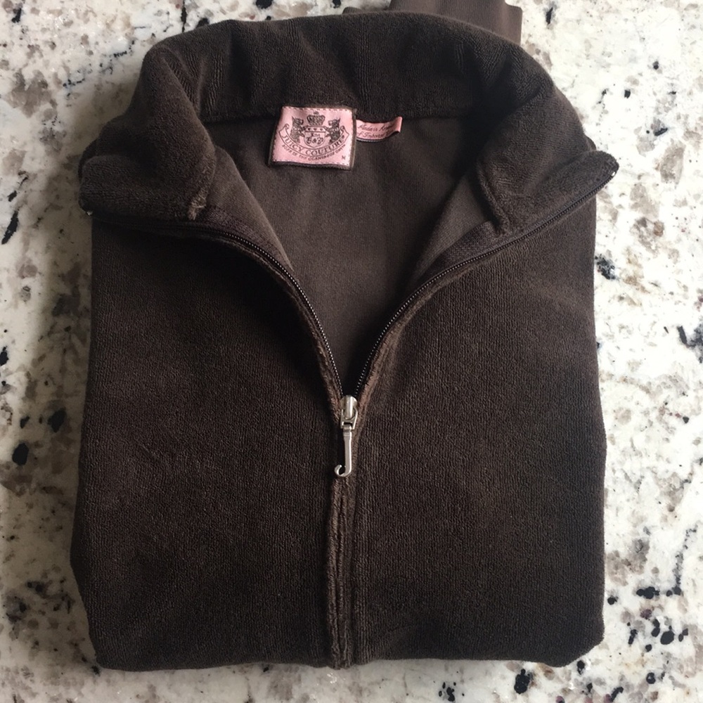 Juicy Couture terry cloth zip up (no hood)